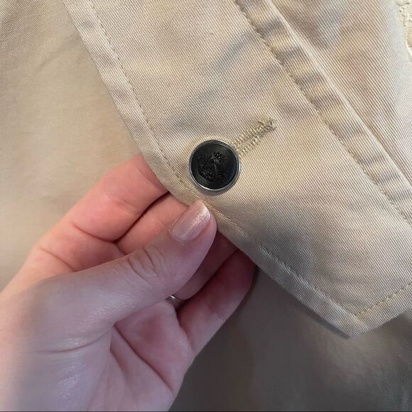 Express- Khaki High Paper Bag Waist Skirt with Tie Belt, Size XL - Picture 8 of 10